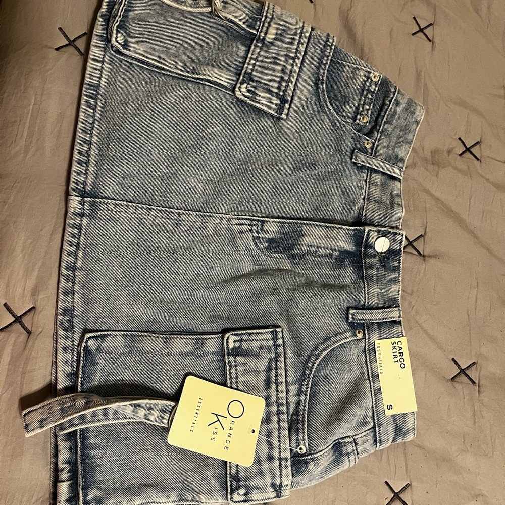 OK Denim Mini Skirt - Blue